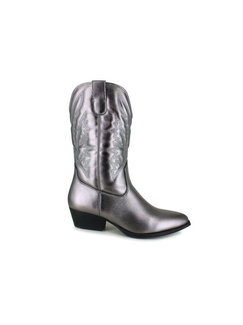 PORTLAND BOOT COMPANY WOMEN'S WESTERN BOOT GUNMETAL METALLIC SIZE 8